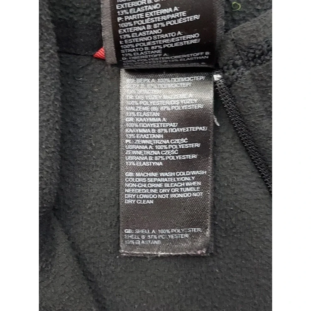 North Face Fleece Pullover‎ Mens Large Black Flashdry 1/4 Zip Outdoor Zip Pocket
